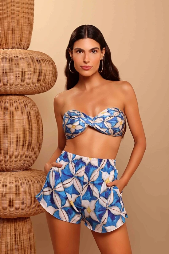 Shorts Curto Azulejo
