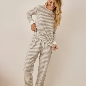 Pijama Feminino Manga Longa Com Calça