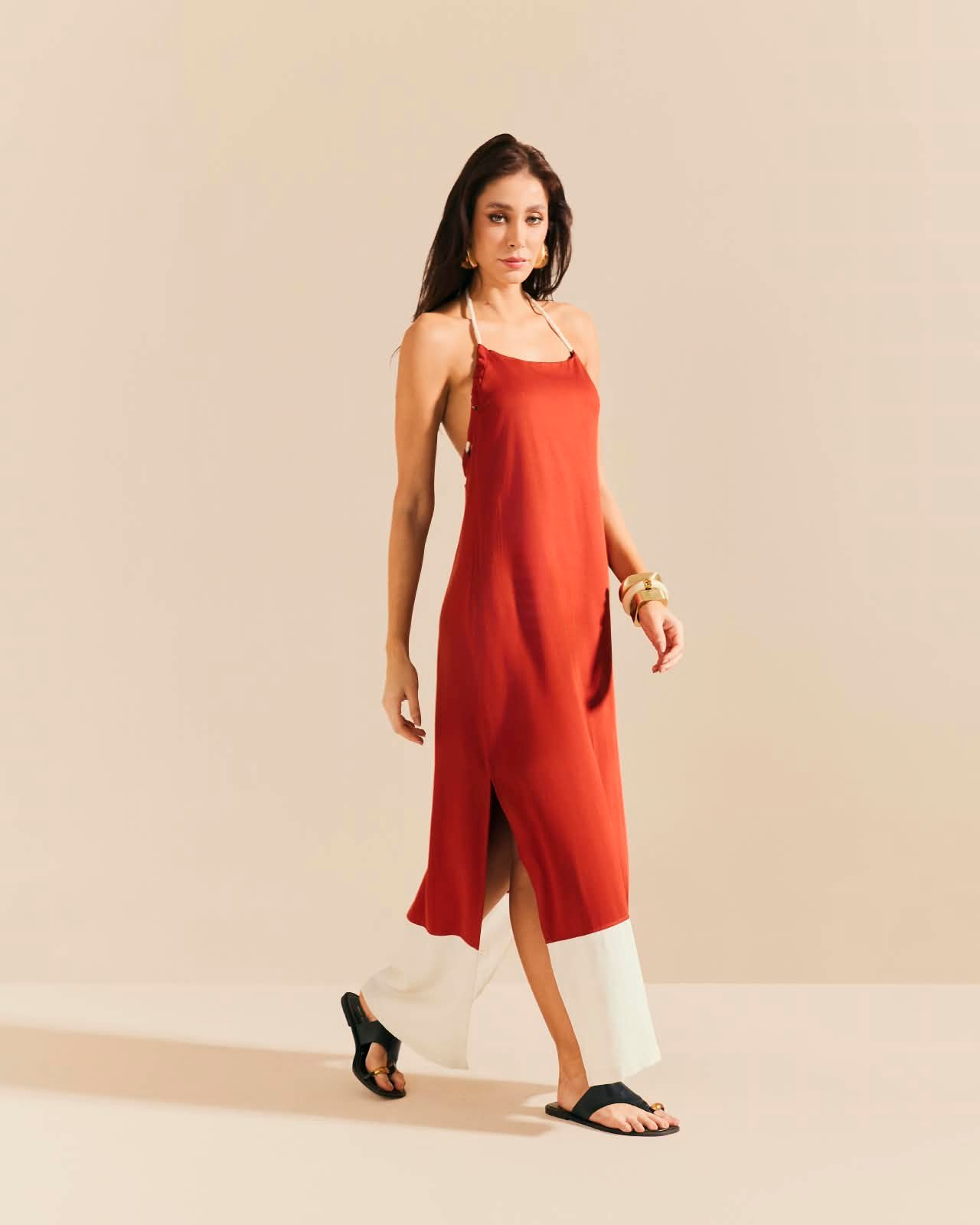 Vestido Longo Detalhe Viscose Botanique SP2012BQ